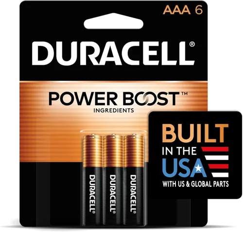 Duracell Coppertop - Pilas AAA con ingredientes Power Boost, pilas triple A, 6 unidades (paquete de 1) para dispositivos domésticos y de oficina,