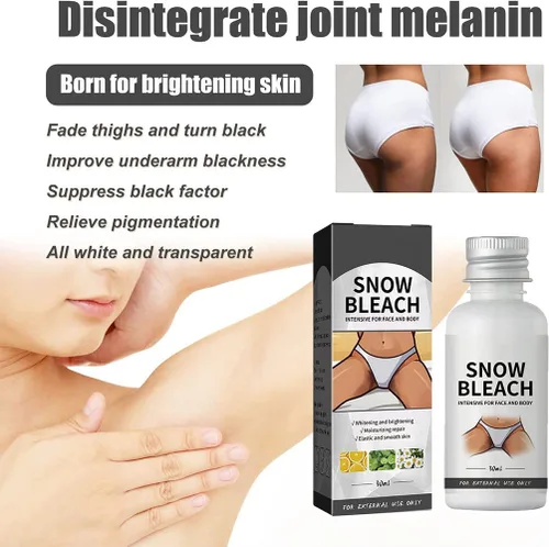 Vista 5 de Crema blanqueador de nieve para blanqueamiento de axilas de parte privada, crema blanqueadora de piel oscura para manchas oscuras, crema