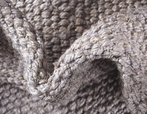 Vista 7 de Unique Loom Chunky Jute Collection - Alfombra de área sólida, transitoria, bohemia, 2 pies 0 pulgadas x 3 pies 0 pulgadas, gris