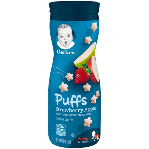 Vista 6 de Gerber Bolsas de comida para bebés, paquete variado de aperitivos para niños pequeños (18 unidades) Gerber Baby Snacks Puffs Paquete variado