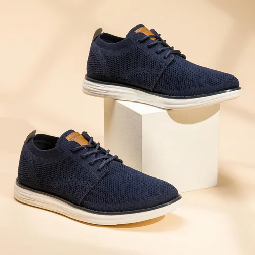 Vista 8 de Bruno Marc Zapatillas de malla para hombre Oxfords ligeras