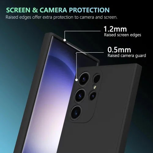 Vista 852 de Funda para Samsung Galaxy Note 8, color negro, resistente a los arañazos con tacto suave, delgada funda delgada para Samsung Galaxy Note 8