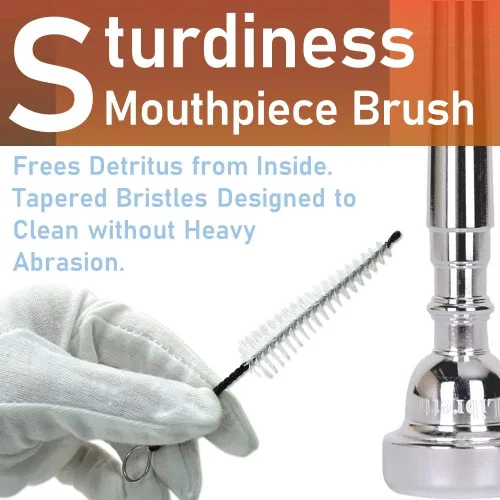 Vista 5 de Libretto Kit de cuidado todo en uno para trompeta (corneta) con instrucciones: aceite para válvula + grasa para deslizamiento + paño de limpieza +