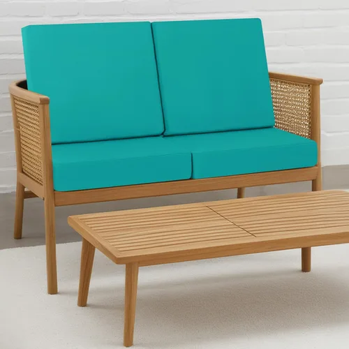 Vista 8 de idee-home Juego de 2 cojines para sillas de exterior, cojines de asiento impermeables para muebles de patio, almohadilla de repuesto para silla