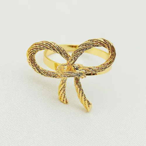 6 servilleteros dorados, servilleteros de mariposa de metal para bodas, cenas, decoraciones de mesa