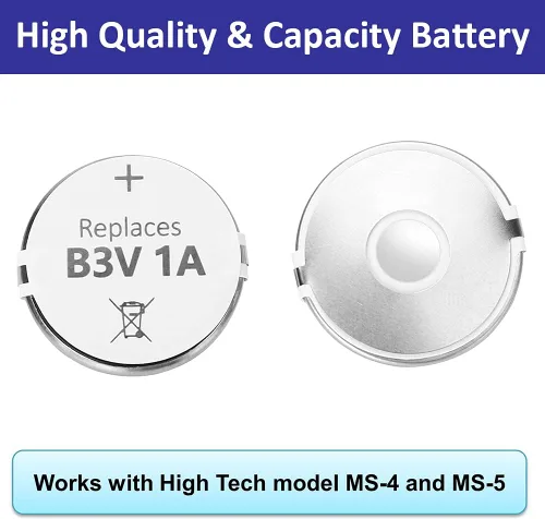 Vista 2 de B3V - Batería de repuesto de alta capacidad compatible con collares electrónicos de alta tecnología de MS-4 y MS-5, paquete de 12