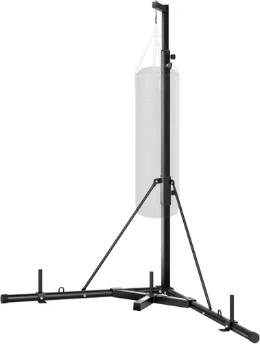 VIVOHOME Height Adjustable Foldable Heavy Duty Boxing Punching Bag Stand Steel Sandbag Rack Freestanding Up to 132 lbs for Home Fitness Stable