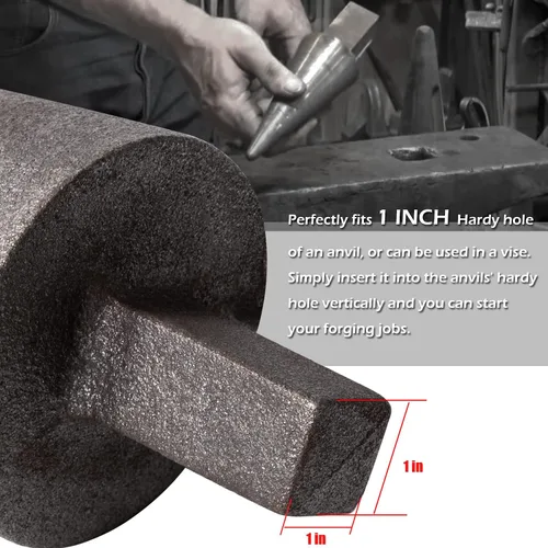 Vista 2 de Herrero yunque mandril metal formando cono 1" herramienta resistente Herrero yunque forja tornillo de banco