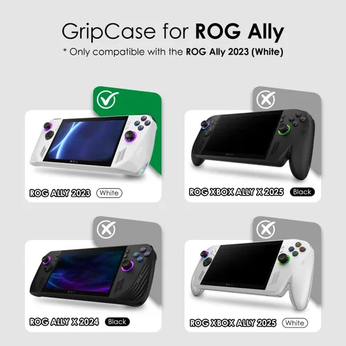 Vista 5 de Skull & Co. GripCase Bundle for ROG ALLY: Soft Protective Case with Textured Grips Full Protection and Stand, Shock-Absorption Non-Slip and