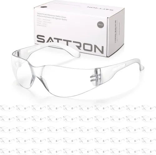 Vista 13 de 100 paquetes de gafas de seguridad teñidas, gafas protectoras resistentes a arañazos e impactos, lentes de policarbonato de humo oscuro