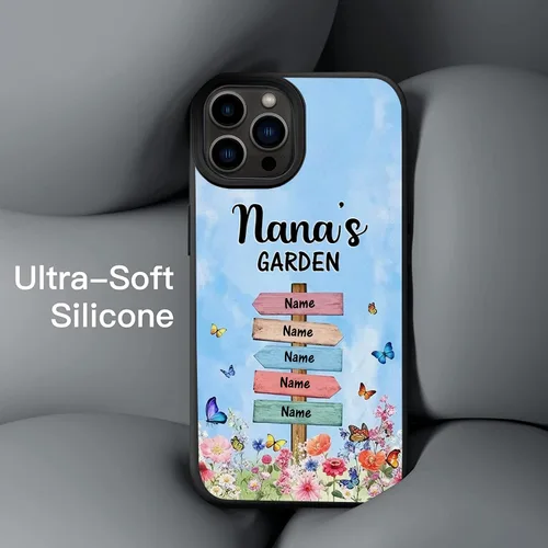 Vista 3 de Carcasas para iPhone 16, 15, 14, 13, 12, 11, Pro, Max, Galaxy S25, S24, S23, S22, S21, S20, FE Plus, A16, A15, A14, A54, con nombre de abeja