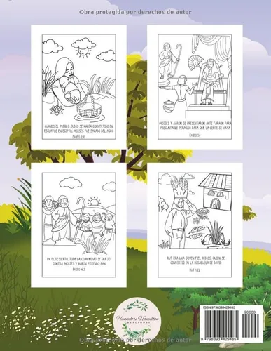 Vista 2 de Libro para Colorear de la Biblia para Niños 3+ Viejo Testamento Libro Cristiano para Colorear con las Figuras más Queridas y Conocidas