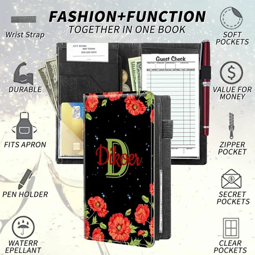 Vista 43 de Diseña Tus Propios Libros de Servicio con Nombre e Iniciales para Camareras, Dikoer Libro de Servicio de Camarero Personalizado con Nombre