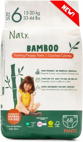 Vista 9 de Naty - Pantalones de entrenamiento de viscosa de bambú, ropa interior de entrenamiento para ir al baño, dominadas, ecológicos, suaves como la seda