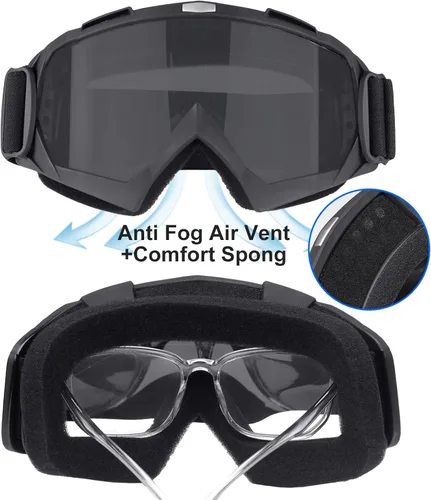 Vista 16 de Casco y máscara de Airsoft, máscara de cara completa con gafas desmontables, casco negro de paintball con soporte NVG y riel lateral, equipo táctico