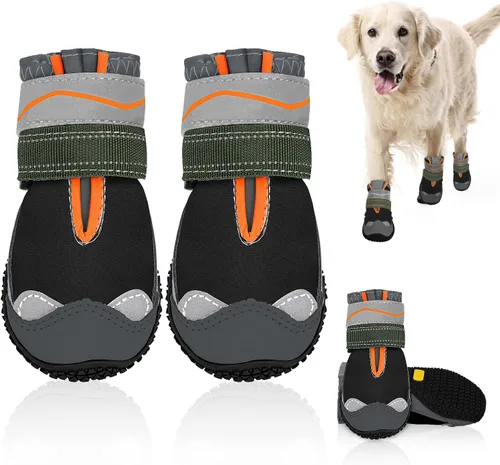 Vista 13 de SlowTon Zapatos para Perros para Perros Grandes, Pequeños y Medianos - Botas Transpirables para Perros para Pavimento Caliente de Verano, Protector