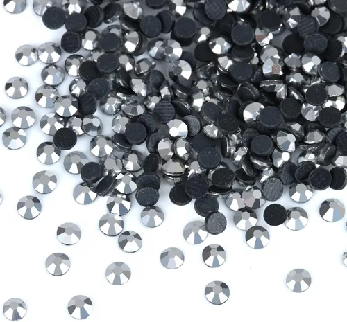 Vista 132 de 1440 piezas de diamantes de imitación termoadhesivos SS20 color púrpura2 con parte posterior plana, gemas de cristal de vidrio para ropa, camisas