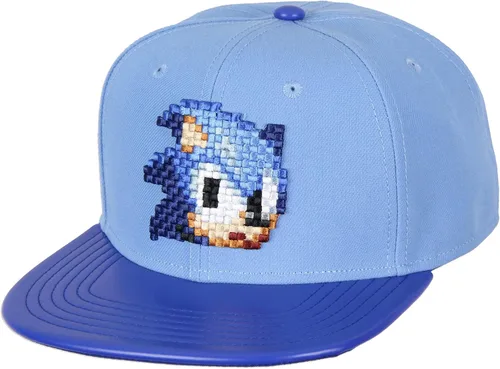 Sonic The Hedgehog Sombrero - Sonic Pixel Face Gorra ajustable Snapback
