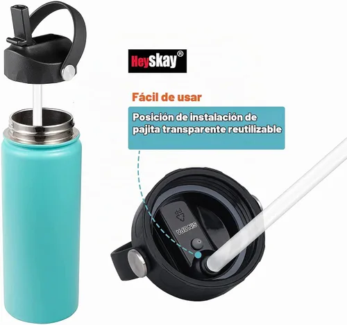 Vista 7 de HEYSKAY 3 popotes de repuesto reutilizables para vaso Stanley de 40 onzas, popotes de repuesto de metal con puntas de silicona y cepillos