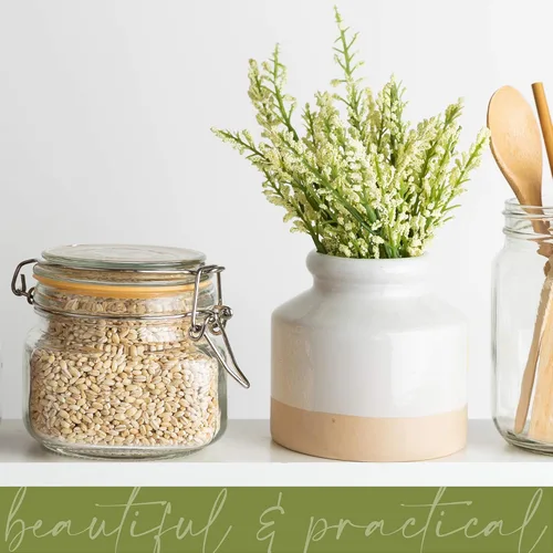 Vista 7 de Galashield Tarros de vidrio con tapas, tarros de almacenamiento de alimentos de 16 onzas con tapas herméticas a prueba de fugas, tarros de cocina