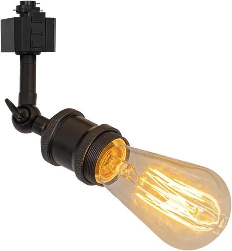 Paquete de 1 unidad de diseño retro E26/E27 con base de título ajustable, ángulo de título rotado, sistema H, mini iluminación de cabeza de pista