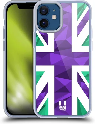 Vista 282 de Head Case Designs Blue Gingham Union Jack Collection - Funda de gel suave compatible con Apple iPhone 7 Plus/iPhone 8 Plus