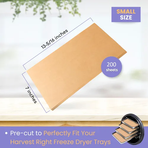 Vista 2 de Paquete de 200 unidades de papel pergamino para secadora de congelación derecha de cosecha (S - pequeño)