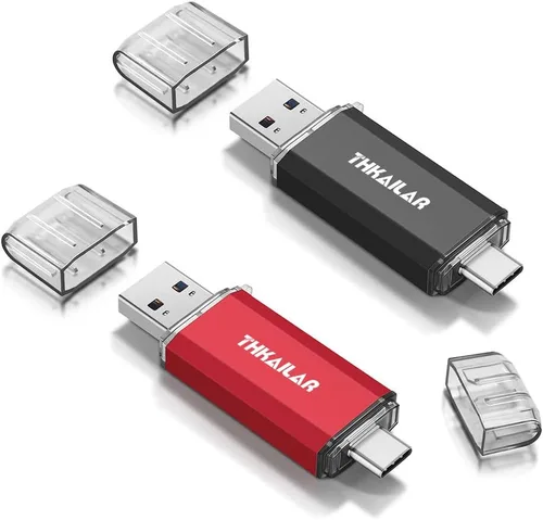 Vista 9 de Thkailar Unidad flash USB C de 1 TB para MacBook y teléfonos Android, unidad de pulgar con USB A y USB C para PC, portátil, almacenamiento externo