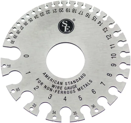 SE JT47WG-C Indicador de calibre, de dos lados, no ferroso, 0-36 American Standard (AWG) & SAE