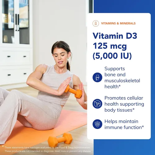 Vista 3 de Cápsulas puras - Vitamina D3 5,000, 5000 IU, 1