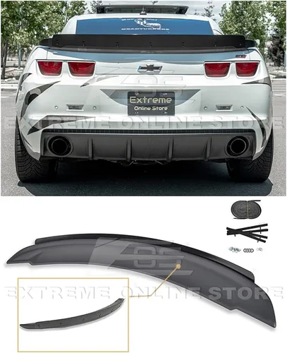 Para Chevrrolet Camaro 2010-2013 | EOS ZL1 estilo alerón de ala de tapa trasera de maletero con inserto WickerBill central de aluminio negro