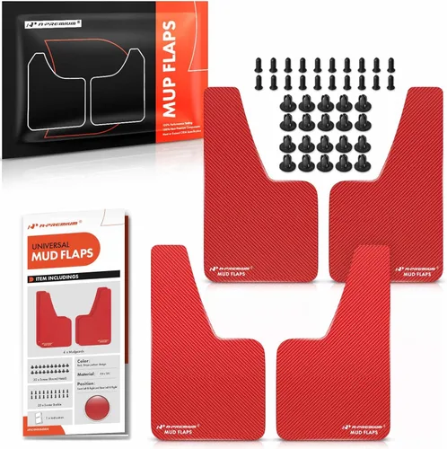 Vista 11 de A-Premium 2 unidades de protectores universales negros contra salpicaduras, aletas de barro, guardabarros para coche, sedán, cupé, con herrajes