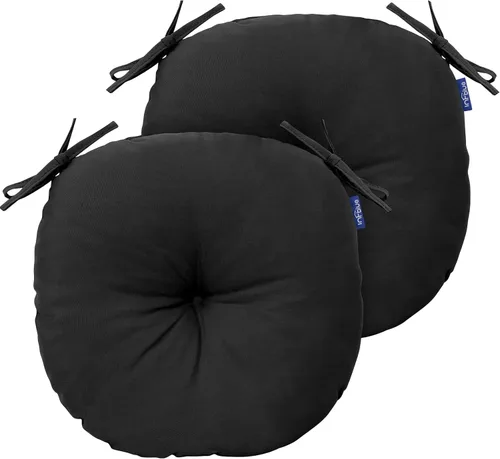 Vista 121 de Cojines de mimbre copetudos de 3 piezas para muebles de patio, cojines de mimbre para sillas de exterior con lazos, cojines de mimbre repelentes al