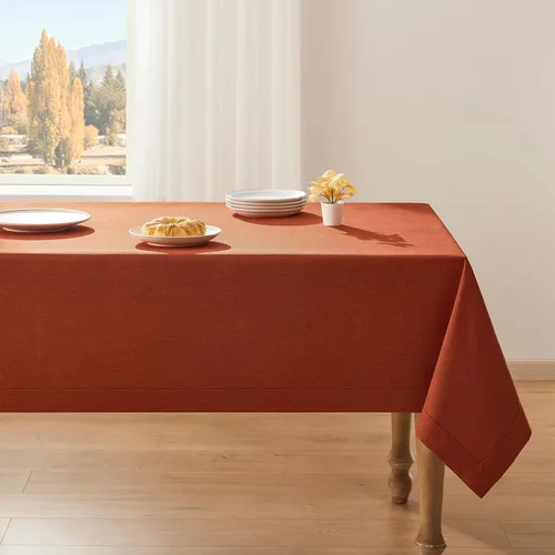 Vista 8 de ZeeMart - Mantel básico de lino texturizado, 52 x 52 pulgadas, color negro, estilo granja, mantel cuadrado resistente a las arrugas, lavable