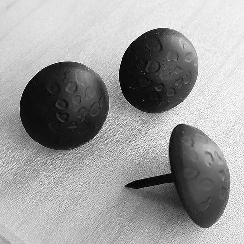 Vista 9 de Wild West Hardware Clavos - Cabezas decorativas para uñas, muebles, persianas y más, acento de hierro forjado a mano, estilo rústico, acabado negro
