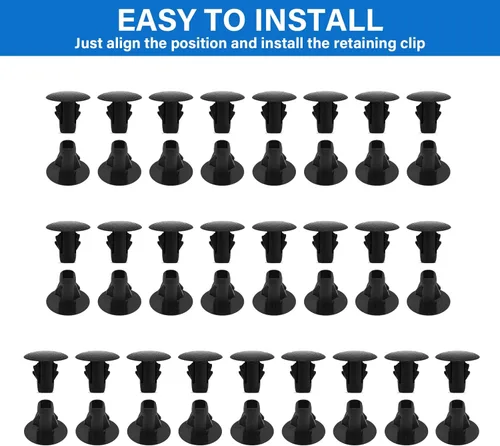 Vista 7 de Tutor Auto Protectores de Guardabarros contra Salpicaduras con Clips Compatibles con Toyota Tundra Sequoia 2007-2020 - Reemplaza 537370C030