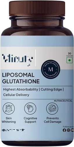 YUJI Glutatión liposomal - Máxima biodisponibilidad - Glutatión para la piel - Brillo facial - Hidratación de la piel - Salud del hígado - Apoyo a