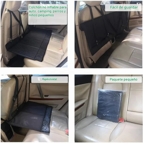 Vista 3 de colchón para auto no inflable, extensor de asiento trasero de auto, colchón portátil para SUV, colchón de auto plegable, colchón de camping
