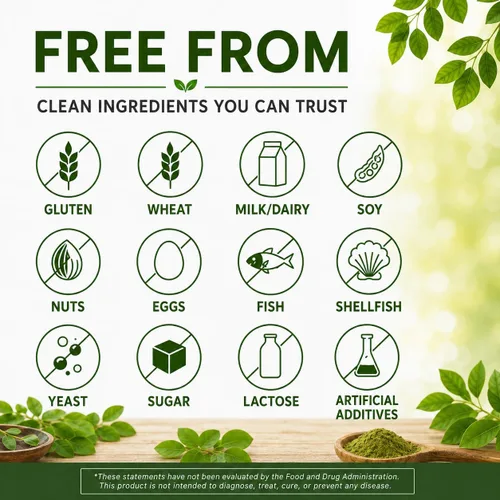 Vista 5 de Extracto de Moringa Oleifera 10:1 1500 mg - 180 cápsulas - Suplemento sin OMG y sin gluten - Superalimento verde de hoja de moringa