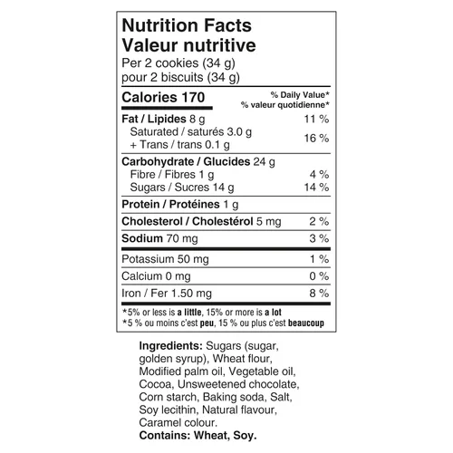Vista 2 de Christie Galletas de chocolate de doble relleno, 303 g/10.68 oz, importadas de Canadá