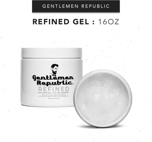 Vista 5 de Gentlemen Republic gel moldeador de cabello Refined resistente y con brillo para acicalamiento y peinado, Blanco, 1