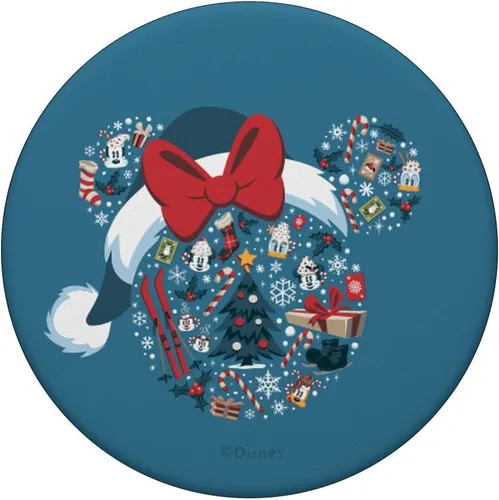 Vista 3 de Disney Minnie Mouse Icon Winter Lodge Holiday PopSockets intercambiables PopGrip