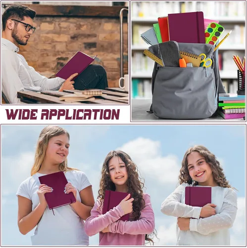 Vista 73 de Honoson 20 Pack Lined Journal Notebooks A5 Hardcover Executive Notebook 5.5" x 8.3" PU Leather Wide Ruled Journals Bulk with Elastic Band for Home