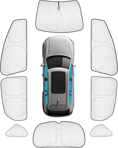 Vista 18 de KMF 6 piezas de parasoles gruesos para Mazda 3 Hatchback (No Sedán) 2014-2018 Accesorios, parasoles completos para parabrisas y ventanas de coche
