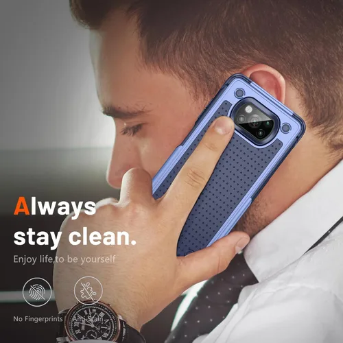 Vista 6 de Jeylly Funda diseñada para Xiaomi Poco X3 Pro/X3 NFC con protector de pantalla, a prueba de caídas a prueba de golpes, de grado militar, para Xiaomi