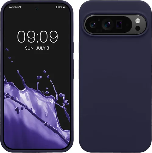 Vista 83 de kwmobile Funda Compatible con Google Pixel 6 Pro - Funda de Teléfono de Silicona TPU con Acabado Suave - Azul Caribe