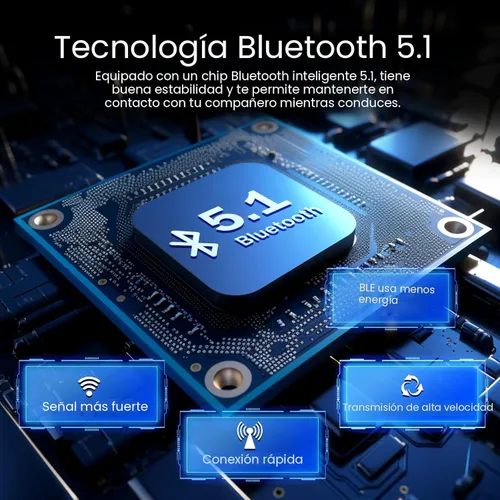 Vista 8 de EJEAS V6 Pro - Intercomunicador Bluetooth para casco de motocicleta, 2 vías de 3,937.0 ft, impermeable, totalmente dúplex, inalámbrico, con llamadas