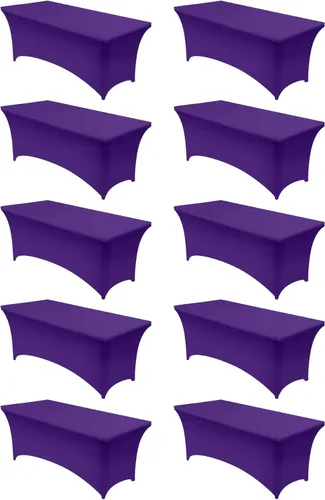 Vista 53 de Utopia Kitchen Mantel rectangular de spándex de 4 pies [1 unidad, negro] 200 GSM elástico, ajustado, lavable y resistente a las arrugas, cubierta