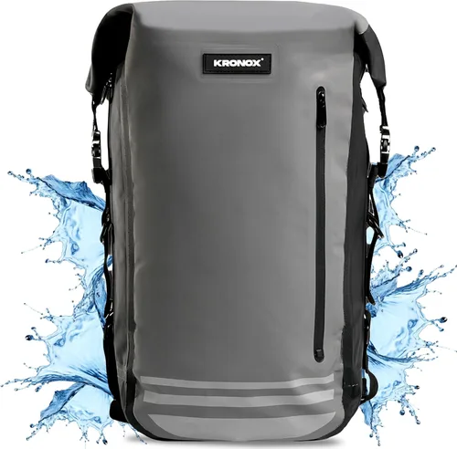 Vista 8 de KRONOX 30L Waterproof Backpack for Men – IPX7 Submersible Dry Bag, Lightweight & Durable for Travel, Motorcycle, Kayak