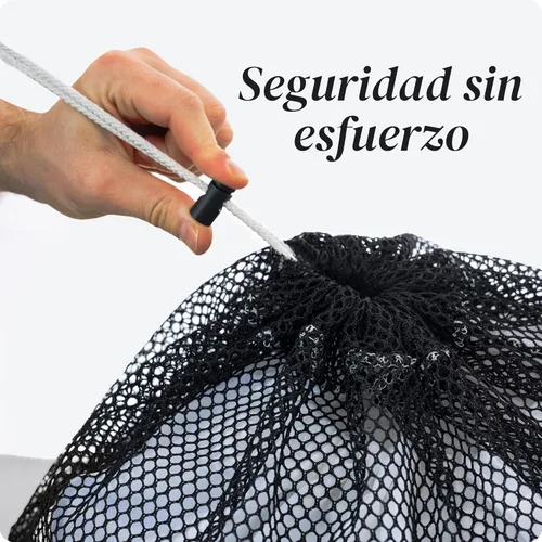 Vista 6 de Handy Laundry Bolsa de lavandería de malla XL, duradera, lavable a máquina con cierre de cordón seguro, perfecta para dormitorios universitarios